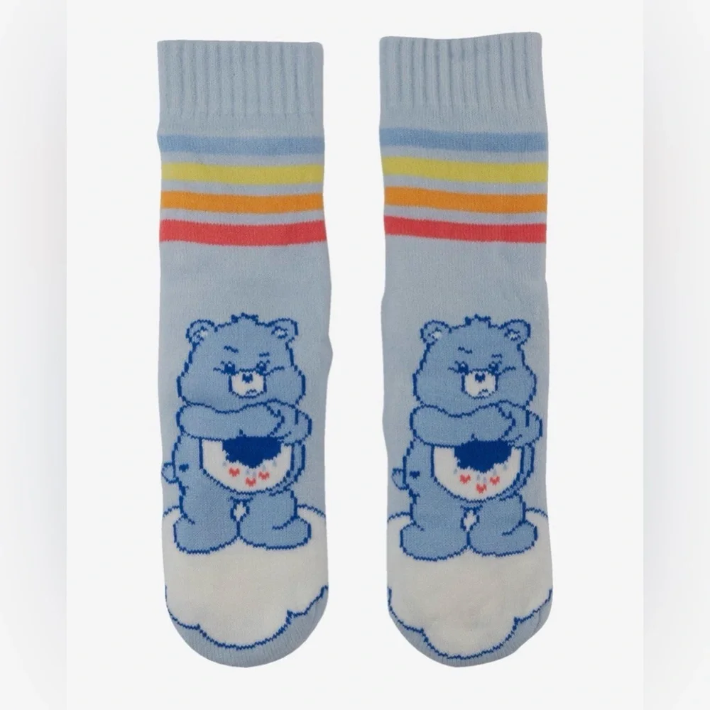 Care Bears Grumpy Bear NonSkid Slipper Socks- New